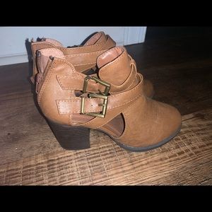 Brown Heeled Booties